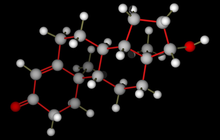 Chemical structure of testosterone